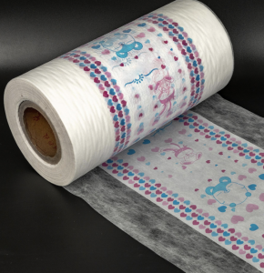 Printed Backsheet Nonwoven PE Laminated Film wrapping film for baby diapers